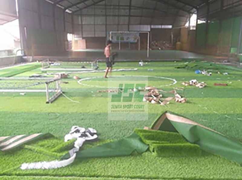 perhitungan biaya rumput sintetis futsal 15 x 25 meter